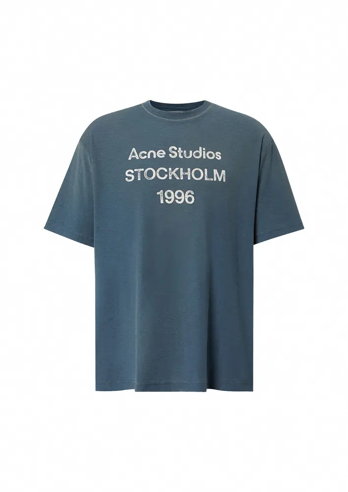 Acne Studios Logo Cotton and Hemp T-Shirt