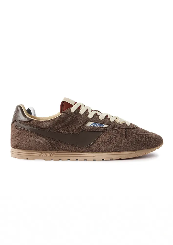 Mr Porter Windspin Low Leather-Trimmed Brushed-Suede Sneakers