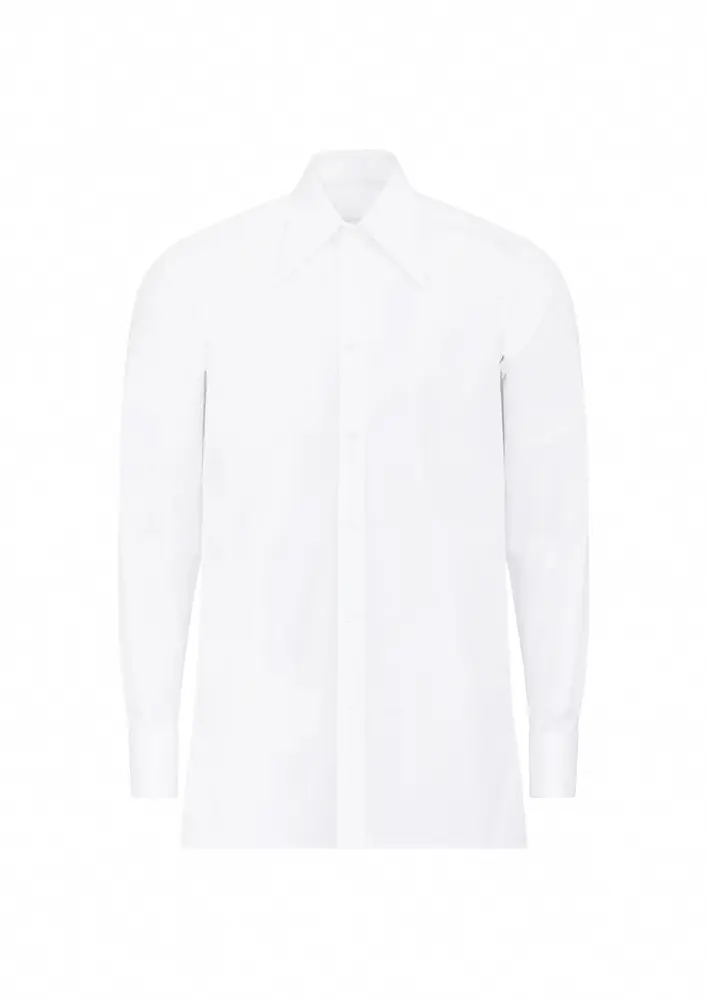 Farfetch Maison Margiela Pointed-Collar Cotton Shirt
