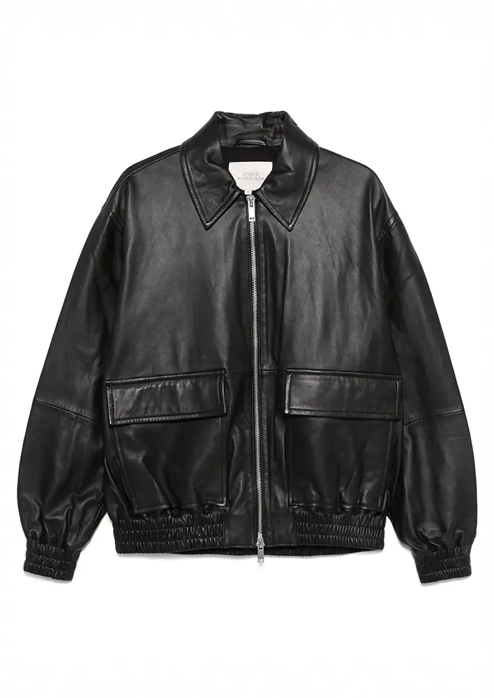 Farfetch Studio Nicholson Leather Bomber Jacket