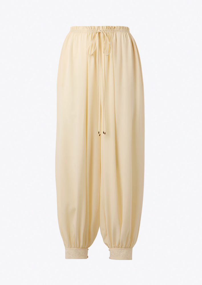 CHLOÈ Embroidered Silk Tapered Pants $1850