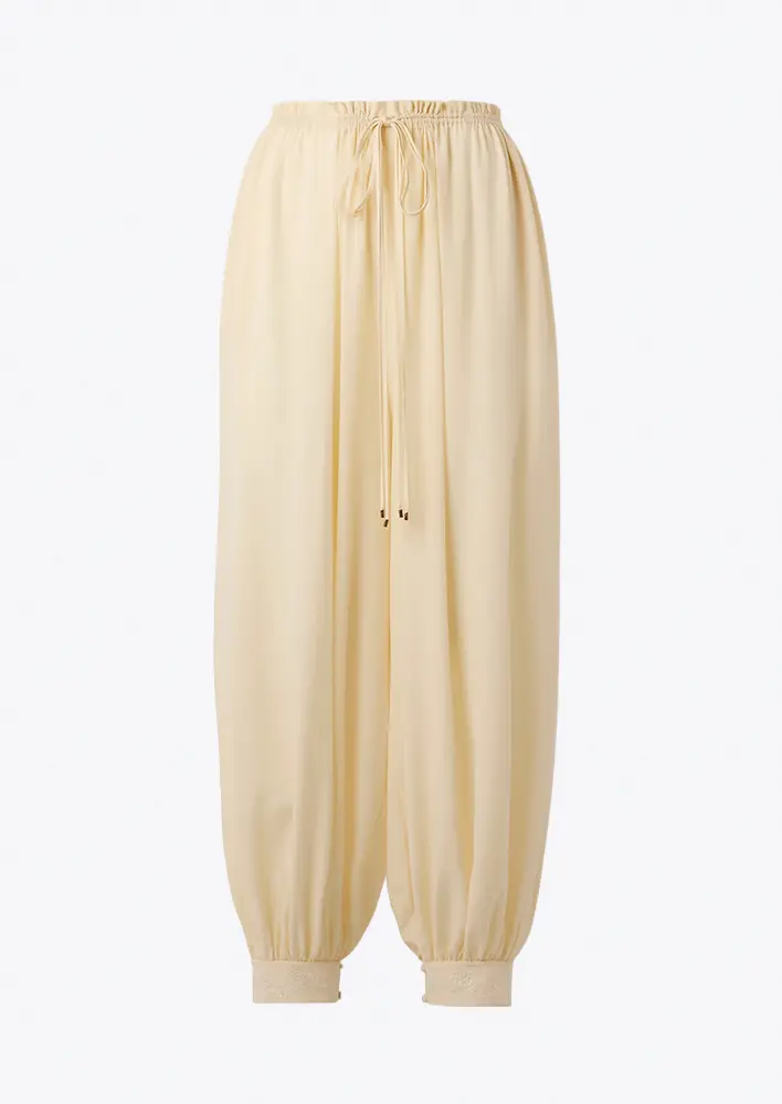 CHLOÈ Embroidered Silk Tapered Pants $1850