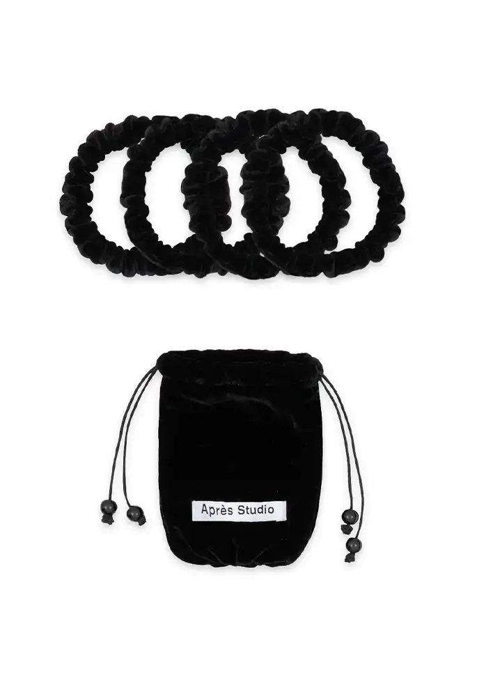 Luxe gifts under $100 - Apres Studios Silk Velvet Ruched Hair Ties