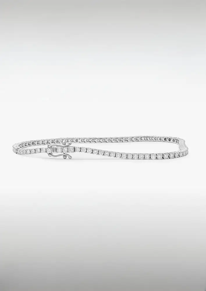 Simon Curwood 9K White Gold Lab Diamond Tennis Bracelet 2.0tdw $4,999
