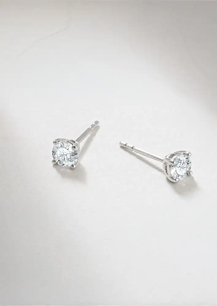 Simon Curwood 9K Yellow Gold Round Brilliant Lab Diamond Stud Earrings 0.60tdw $1,099