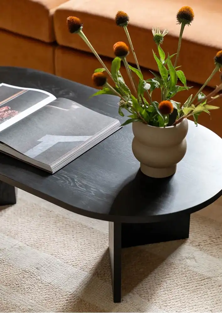 RJ Living Edge Oval Coffee Table $899