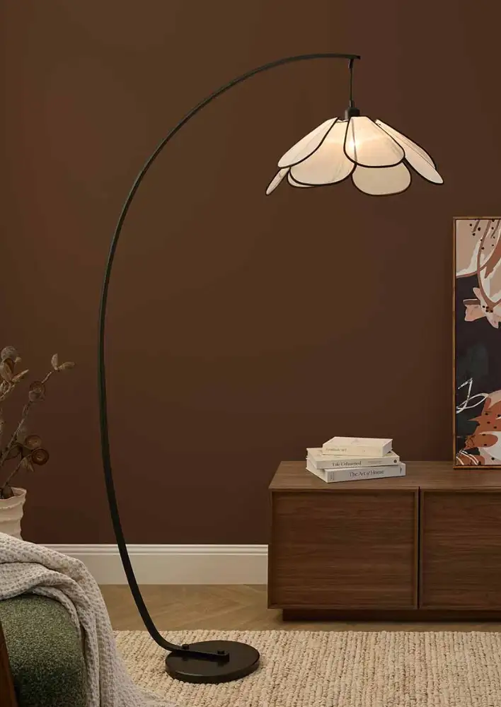 Mocka. Petal Arched Marble Base Floor Lamp $179.99