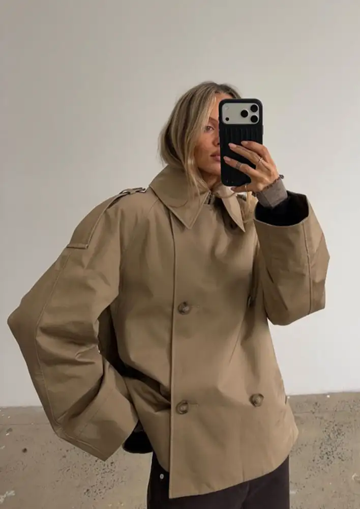 The Iconic & Other Stories Double-Breasted Trench Jacket $245