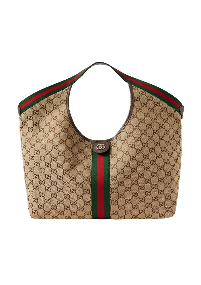 Net-A-Porter Gucci Giglio Large Leather-Trimmed Tote $3,400