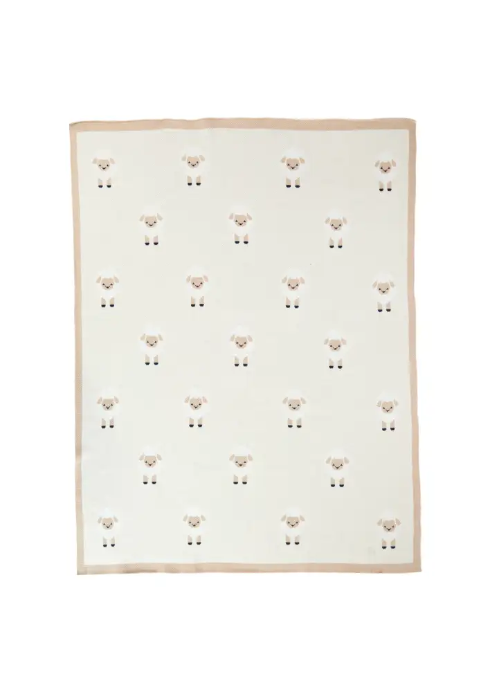 Kmart Cotton Knitted Sheep Blanket $17