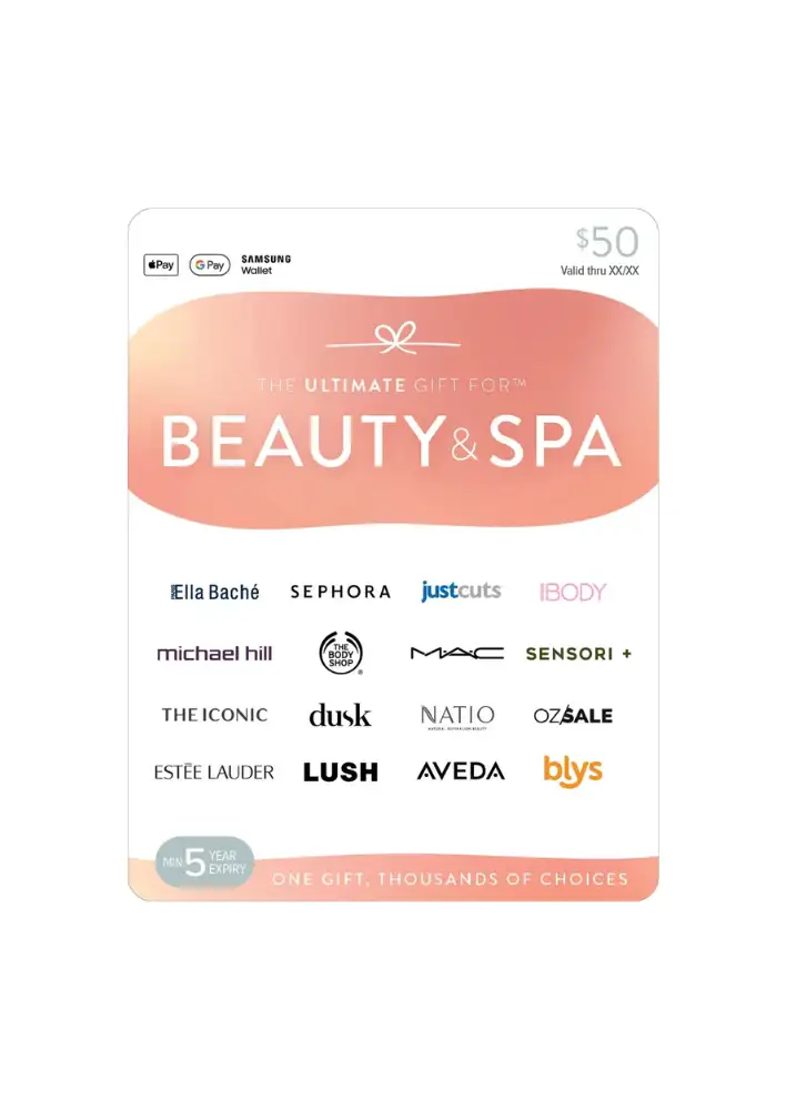 Kmart The Ultimate Beauty & Spa Gift Card $50