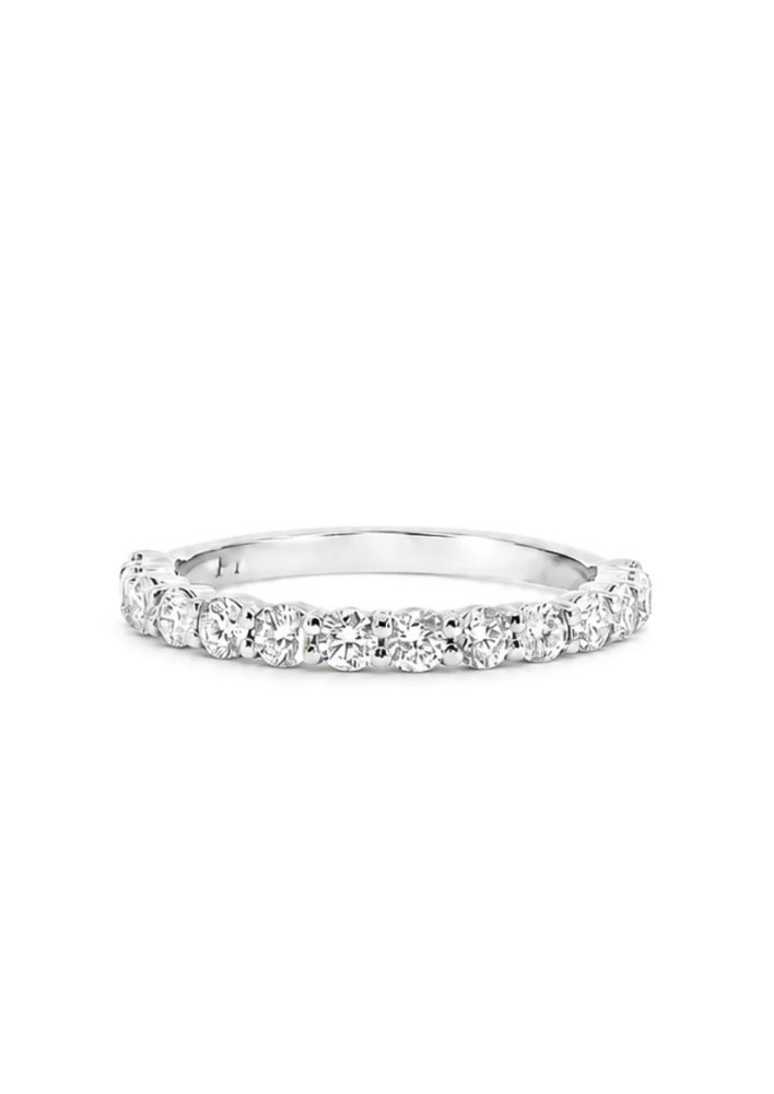 Parker Diamonds 0.70Ct Round Brilliant Cut Lab-Grown Diamond Double Shared Claw Eternity Ring $3,000