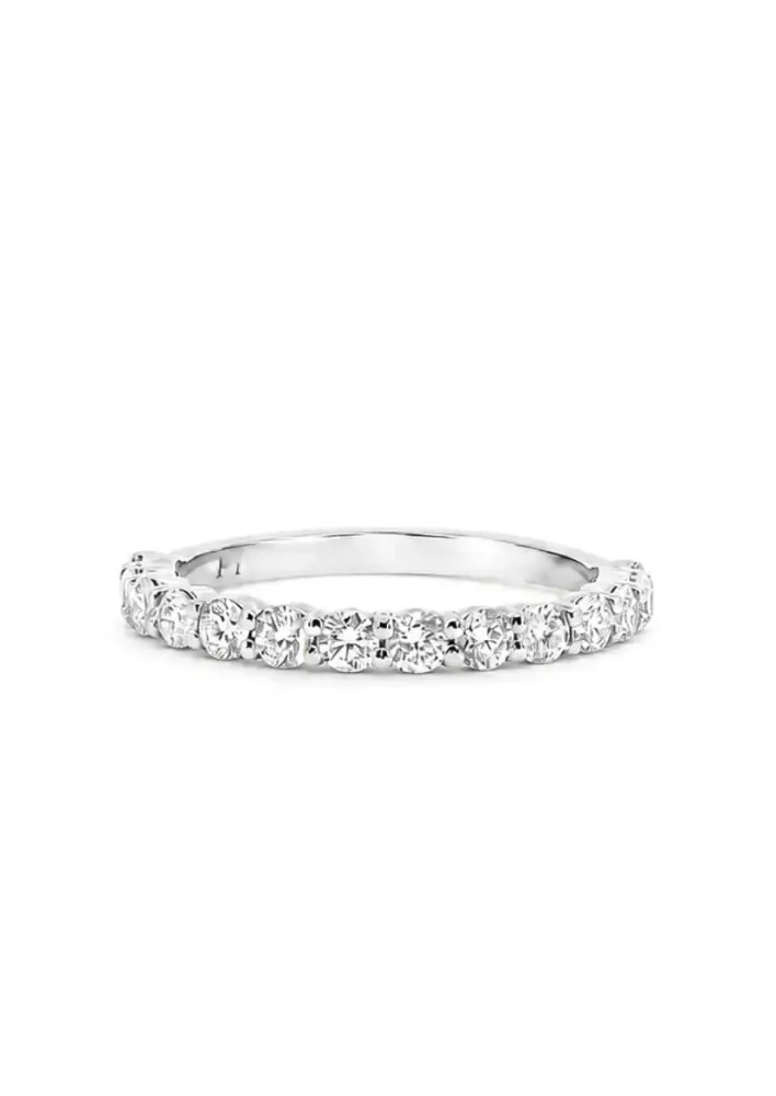 Parker Diamonds 0.70Ct Round Brilliant Cut Lab-Grown Diamond Double Shared Claw Eternity Ring $3,000