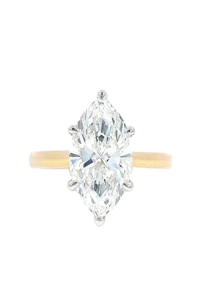 Parker Diamonds Marquise Cut Diamond in the Cathedral Solitaire with Hidden Halo POA