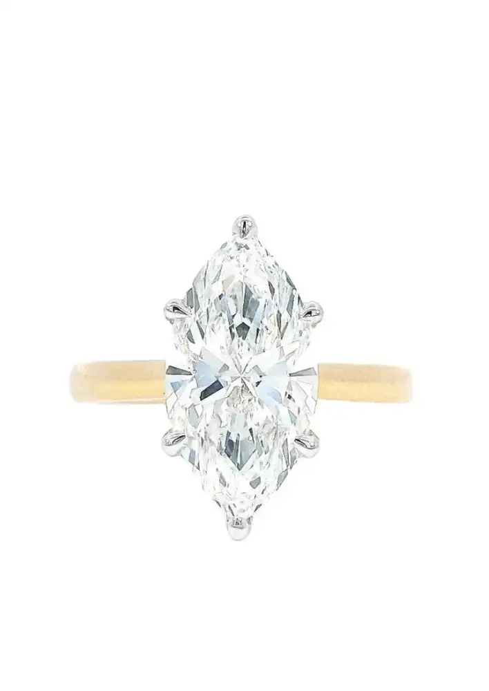 Parker Diamonds Marquise Cut Diamond in the Cathedral Solitaire with Hidden Halo POA