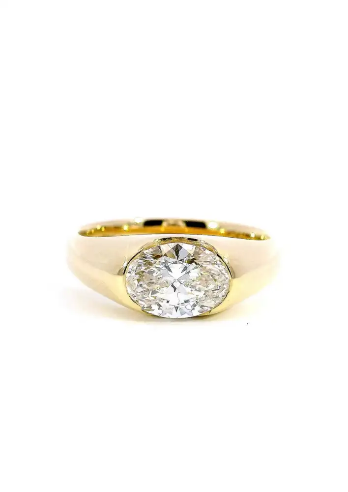 Parker Diamonds 1.00Ct Oval Cut Natural Diamond in the Solitaire Signet Design $11,000