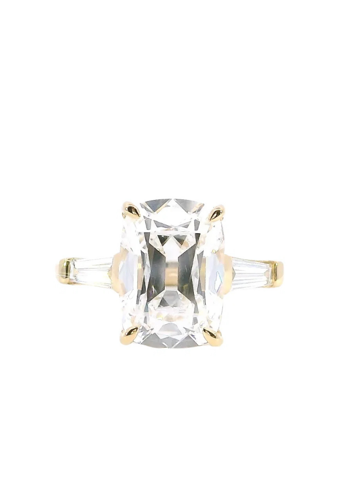 Parker Diamonds Old Mine Cut Diamond Trilogy Antoinette Design with Tapered Baguettes POA