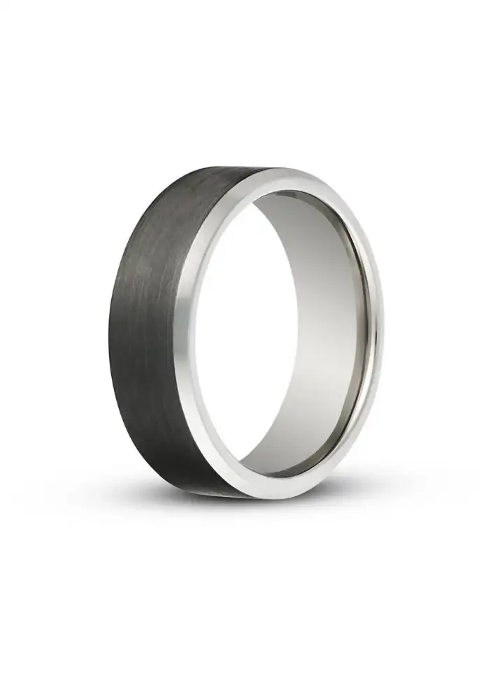 ETRNL Men’s Two-Tone Black Zirconium Ring $299.95