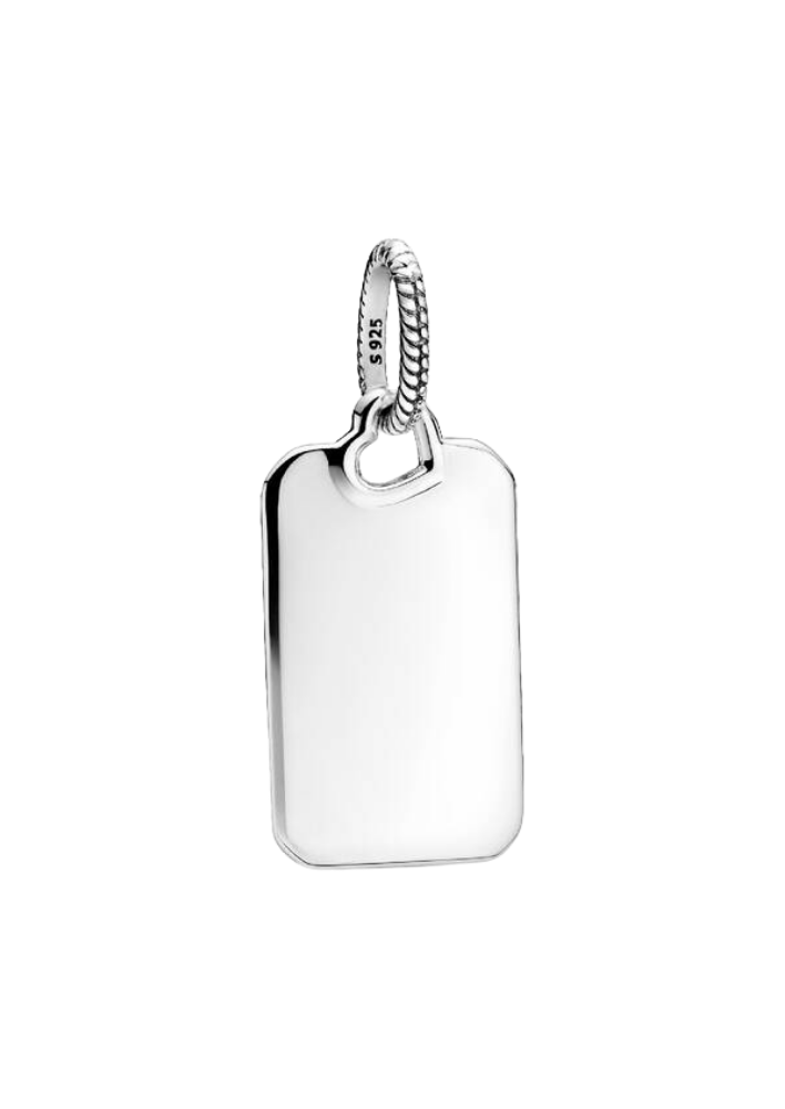 Pandora Engravable Rectangle Tag Pendant $69