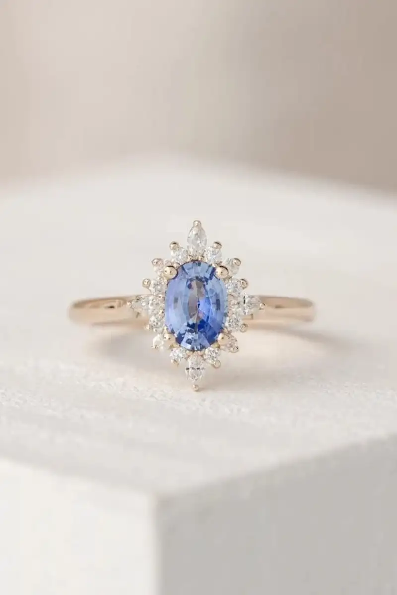 Kavalri Felicity Oval Ceylon Sapphire Engagement Ring $6,580