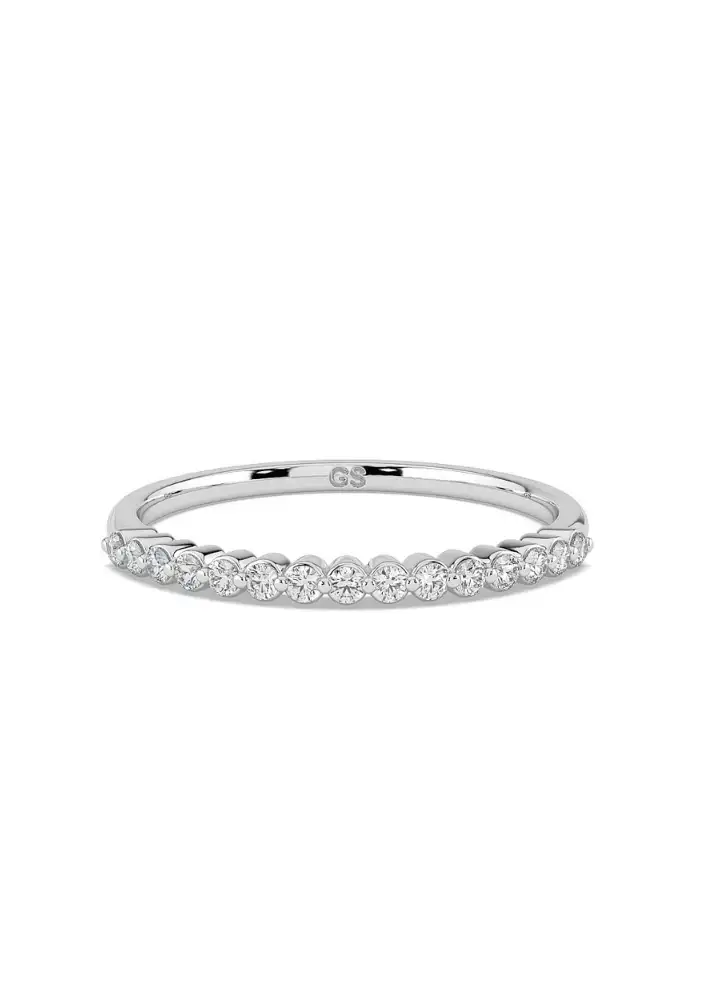 GS Diamonds Thin Natural Diamond Stacker Ring 0.12cts Total Weight $1,800
