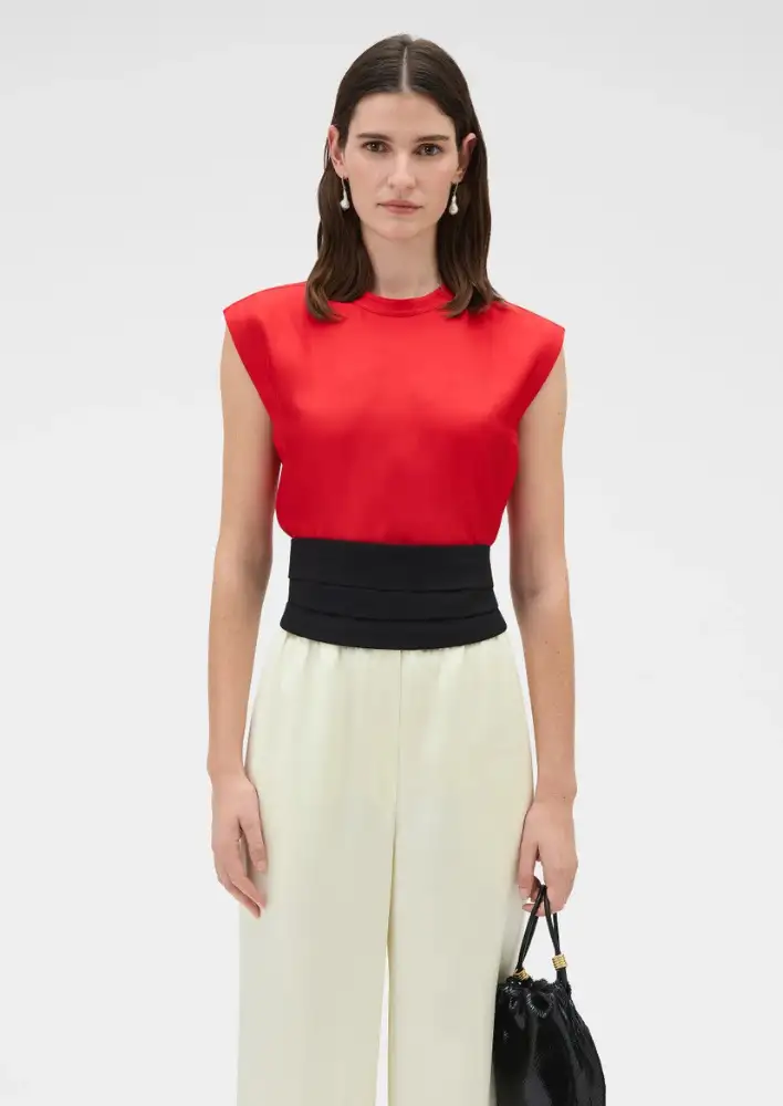 Oroton Cummerbund Wool Belt $179