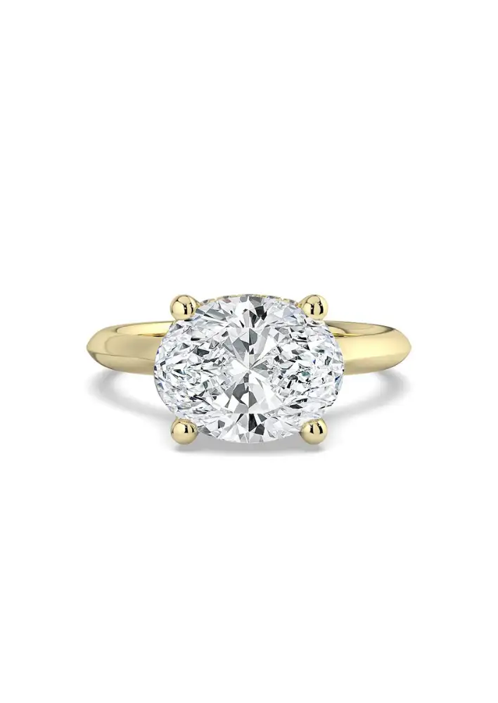 GS Diamonds Rene Engagement Ring with Curved Hidden Halo 4 Claw $1,736