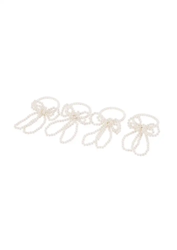 Target Anko 4 Pack Faux Pearl Bow Napkin Rings $5.50