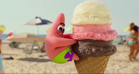Spongebob Patrick Ice cream Gif