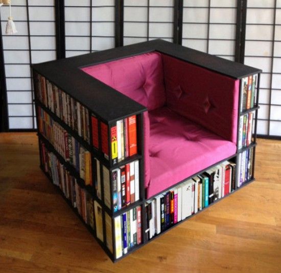 How to Style a Bookshelf, chair, seat, bookshelf, bookshelves, bookshelf chair, bookshelf seat, throne of books, decor, styling ideas, books, reading