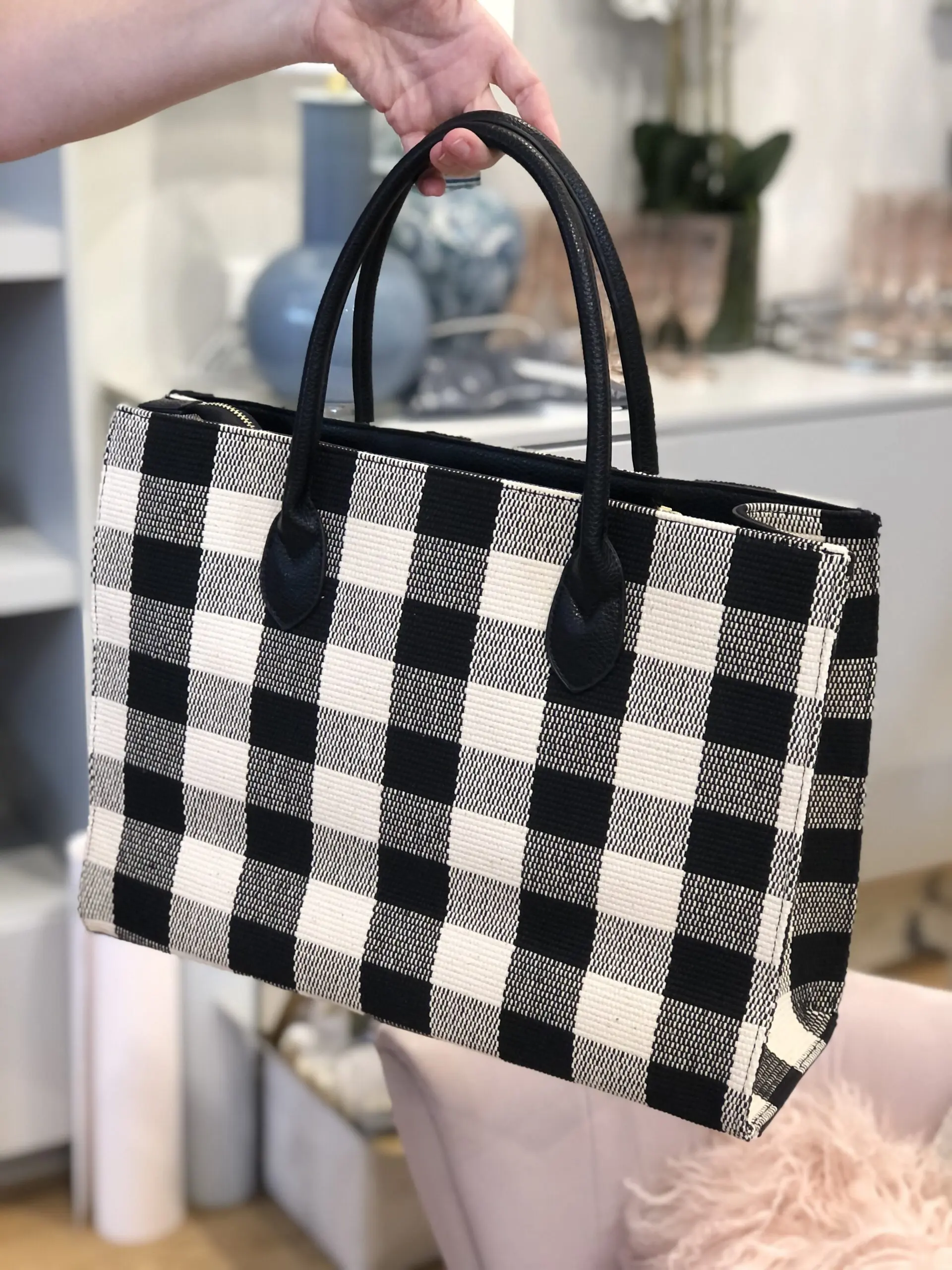 Zjoosh black and white handbag