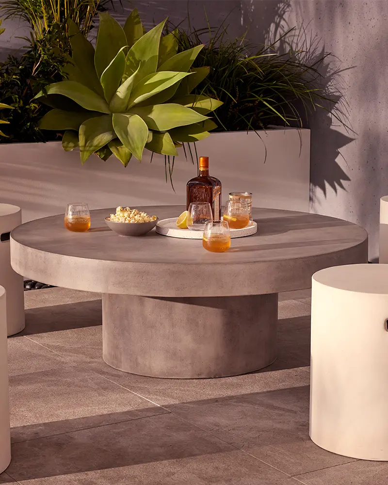 Zen Outdoor Concrete Round Dining Table