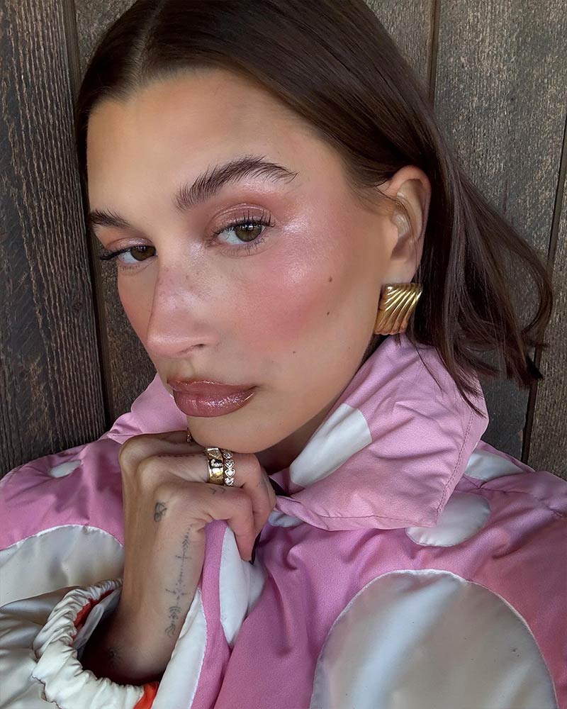 Hailey Bieber liquid blush